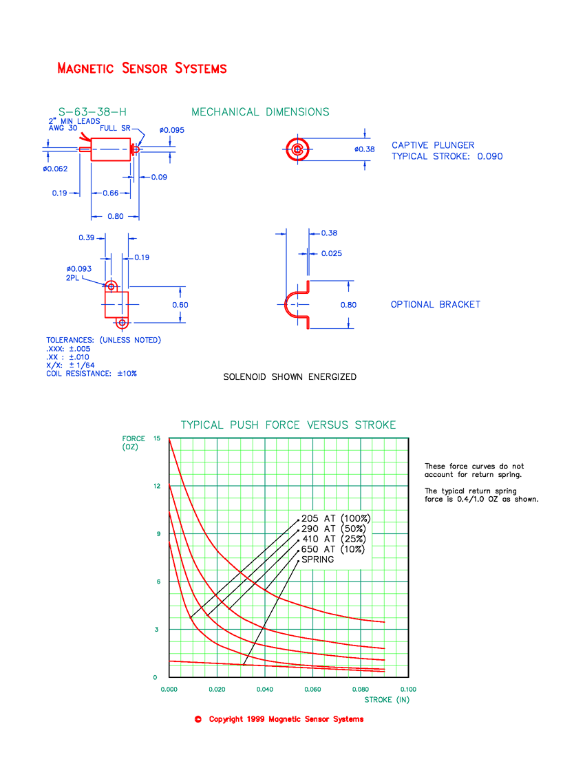 Tubular Push Solenoid S-63-38-H, Page 2